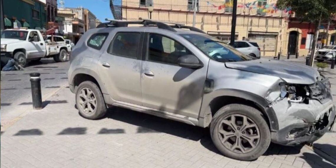 Accidente en la plaza principal de Matamoros moviliza a Tránsito municipal
