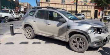 Accidente en la plaza principal de Matamoros moviliza a Tránsito municipal