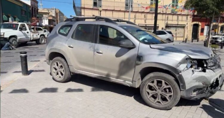 Accidente en la plaza principal de Matamoros moviliza a Tránsito municipal