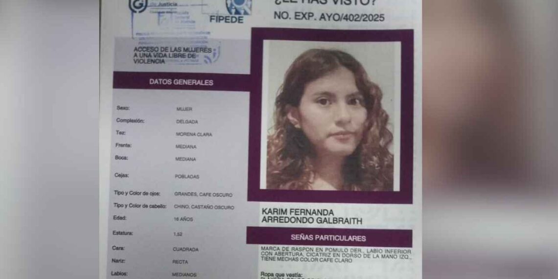 Activan Alerta Amber por desaparición de Karim Fernanda en CDMX