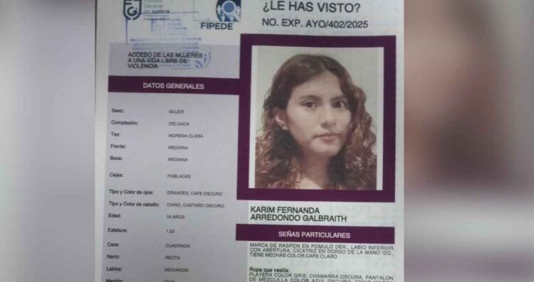 Activan Alerta Amber por desaparición de Karim Fernanda en CDMX