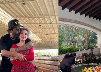 Alejandro Fernández regresa a casa y visita a su madre en Los Tres Potrillos