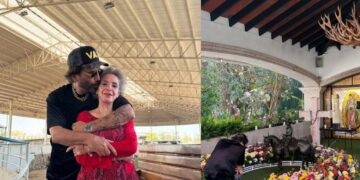 Alejandro Fernández regresa a casa y visita a su madre en Los Tres Potrillos