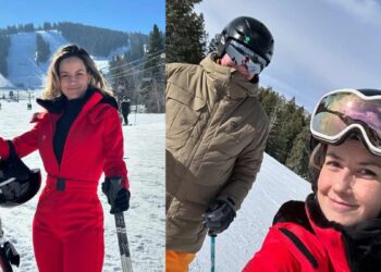 Altair Jarabo disfruta de unas vacaciones en la nieve con su esposo