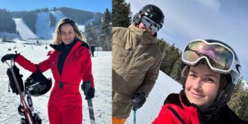 Altair Jarabo disfruta de unas vacaciones en la nieve con su esposo