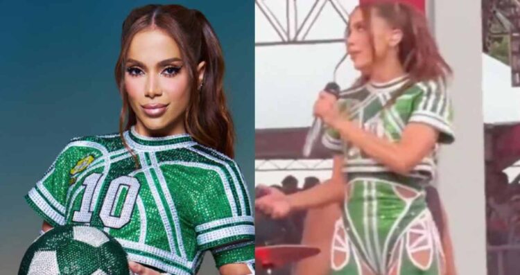 Anitta pierde la paciencia en pleno concierto por fallas técnicas