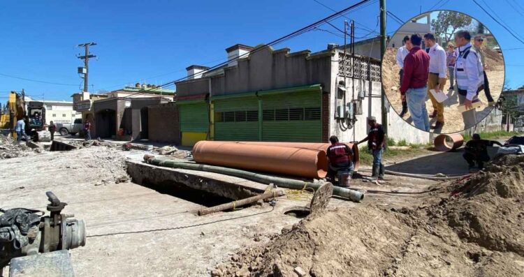 Anuncian inversión de 16 millones de pesos para reparar caído en la calle Tercera de Matamoros