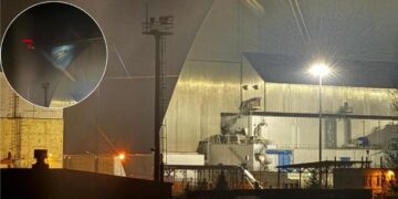 Así ataca dron a central nuclear de Chernobyl VIDEO