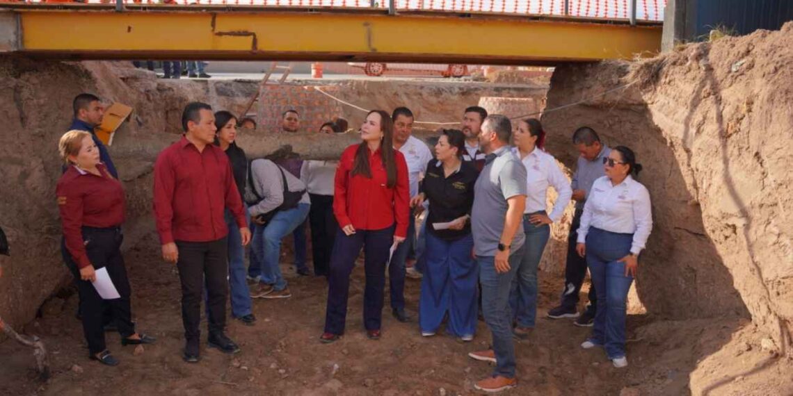Avanza transformación de infraestructura hidráulica en Nuevo Laredo; supervisa alcaldesa Carmen Lilia Canturosas obras de drenaje