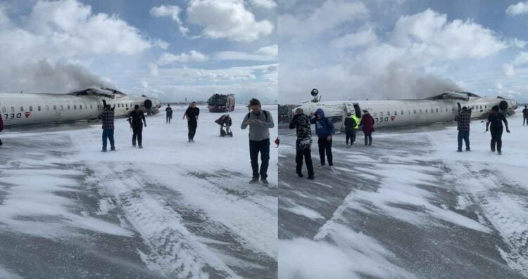 Avión de Delta Airlines sufre accidente durante su aterrizaje en Toronto, Canadá