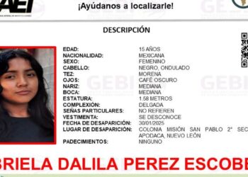 Buscan a adolescente desaparecida en Apodaca, Nuevo León