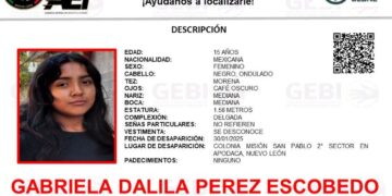 Buscan a adolescente desaparecida en Apodaca, Nuevo León