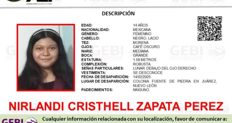 Buscan a adolescente que desapareció en Juárez, Nuevo León