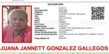 Buscan a mujer de 55 años que se encuentra desaparecida en Cadereyta Jiménez, Nuevo León