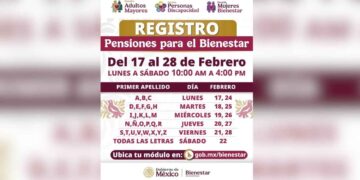 Calendario de registro para Pensión del Bienestar en Tamaulipas