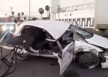 Accidente vial en Carretera a Laredo en Apodaca, Nuevo León