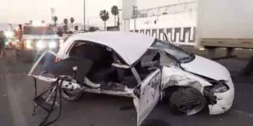 Accidente vial en Carretera a Laredo en Apodaca, Nuevo León