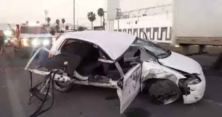 Accidente vial en Carretera a Laredo en Apodaca, Nuevo León