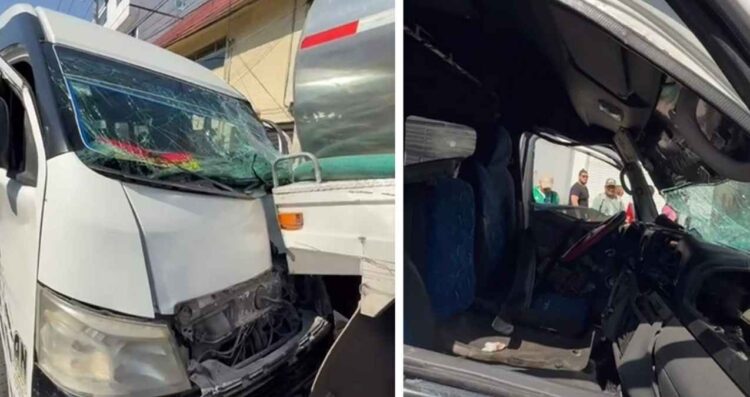 Choque entre transporte público y pipa de agua, deja 8 lesionados en Ecatepec, Estado de México
