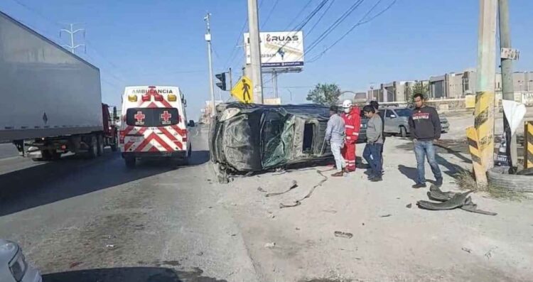 Choque múltiple en Reynosa deja un herido en el libramiento Monterrey-Matamoros