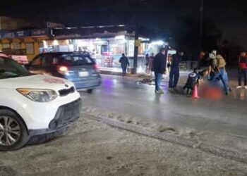Ciclista circula en sentido contrario y provoca accidente en Matamoros, Tamaulipas