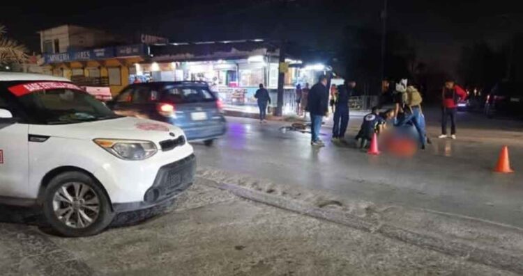 Ciclista circula en sentido contrario y provoca accidente en Matamoros, Tamaulipas