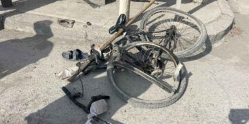 Ciclista es atropellado por una camioneta en Matamoros, Tamaulipas