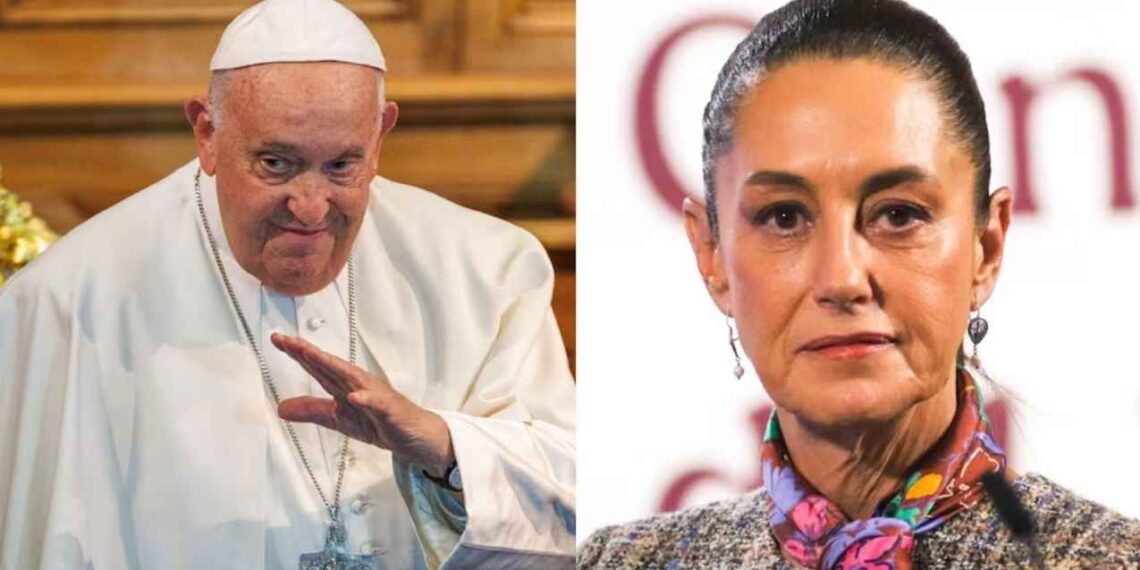 Claudia Sheinbaum envía mensaje de apoyo al Papa Francisco, a quien llama ‘gran humanista’