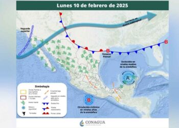 Clima en México lunes 10 de febrero lluvias y altas temperaturas