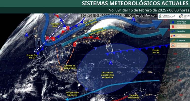 Clima para este 15 de febrero: ¿Cómo afectará el ingreso del Frente Frío No. 27 en México?