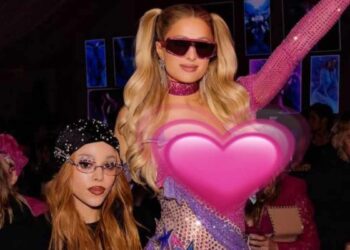 Danna Paola sorprende con su look en la fiesta de Paris Hilton 