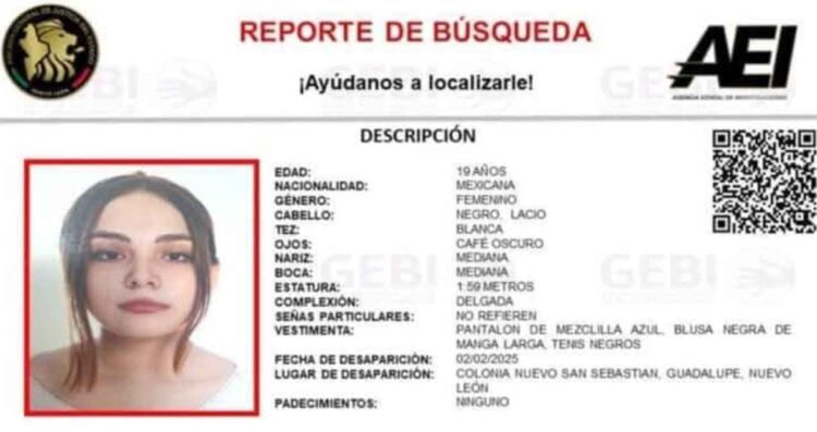 Desaparece Claudia Grecia Guadalupe