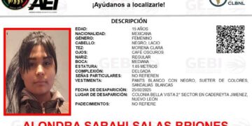Desaparece adolescente en Cadereyta Jiménez, Nuevo León