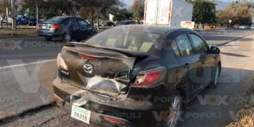 Despistados y acelerados protagonizan choque múltiple en libramiento de Ciudad Victoria, Tamaulipas