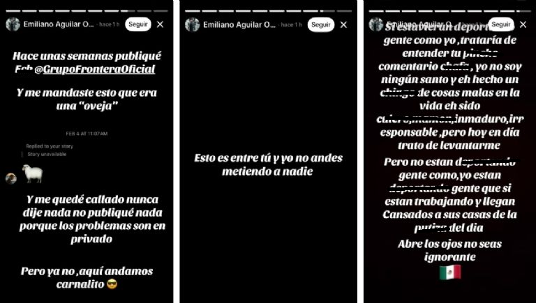 Emiliano Aguilar comparte mensaje en sus redes sociales para su hermano Leonardo