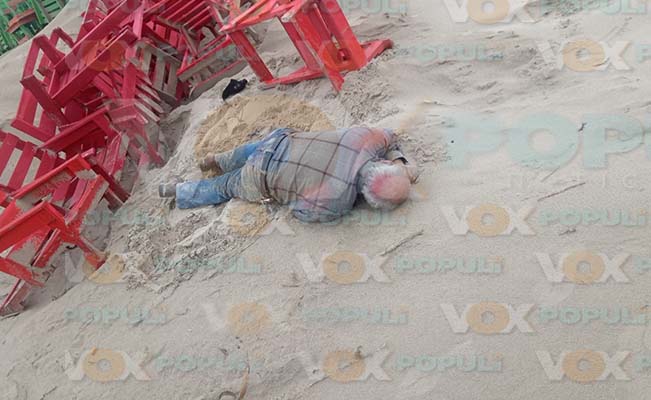 Encuentran a adulto mayor tirado sobre la arena en la Playa Miramar de Ciudad Madero, Tamaulipas