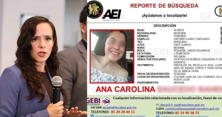 Fiscal especializada en feminicidios, Griselda Núñez confirma que cuerpo encontrado en el Cerro de las Mitras pertenece a Ana Carolina