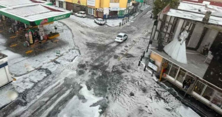 Granizada sorpresiva en Edomex activan protocolo de Protección Civil
