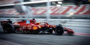 Hamilton, Leclerc y Piastri prueban sin contratiempos los nuevos neumáticos de Pirelli en Barcelona