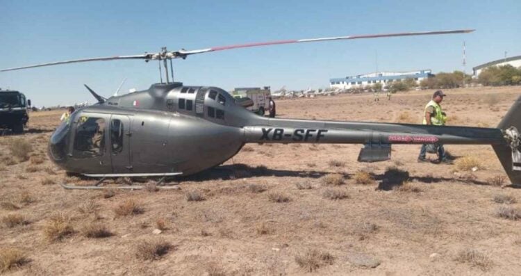 Helicóptero se desploma cerca de la Fuerza Aérea en Hermosillo, Sonora