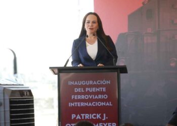 Inauguran gobernador Américo Villarreal y alcaldesa Carmen Lilia Segundo Puente Ferroviario Internacional en Nuevo Laredo