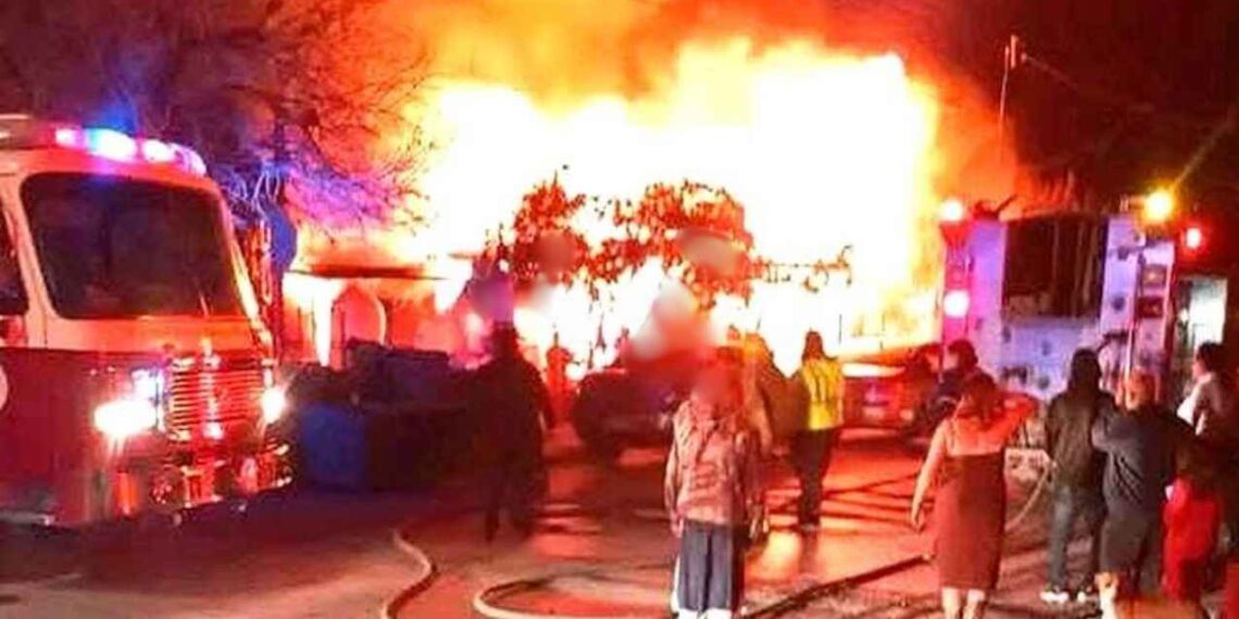Incendio casa Nuevo Laredo