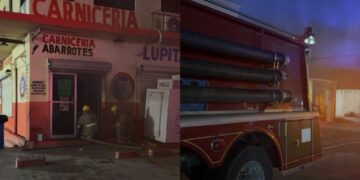 Incendio en carnicería deja pérdidas materiales en Matamoros, Tamaulipas