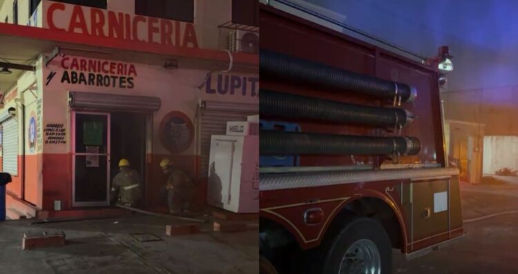 Incendio en carnicería deja pérdidas materiales en Matamoros, Tamaulipas