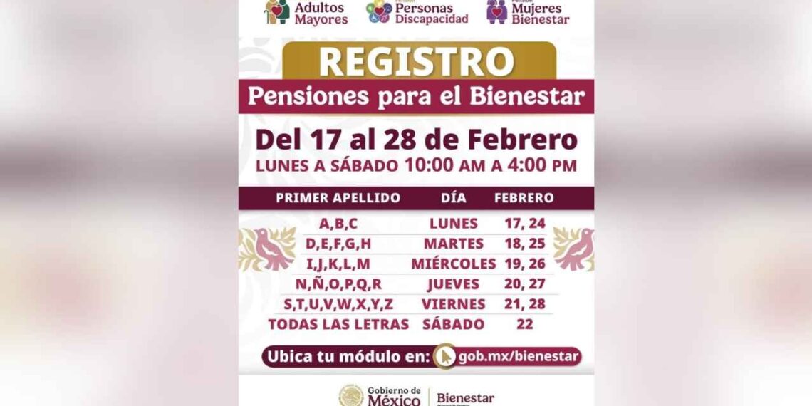 ¿Cuándo es el último día para el registro de la Pensión del Bienestar en Tamaulipas?