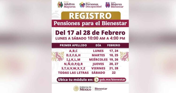 ¿Cuándo es el último día para el registro de la Pensión del Bienestar en Tamaulipas?