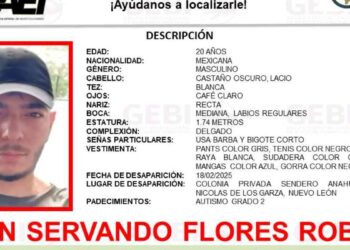 Joven desaparece en San Nicolás, Nuevo León; solicitan ayuda para localizarlo