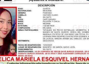 Joven madre y sus tres hijos desaparecen en García, Nuevo León