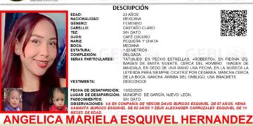 Joven madre y sus tres hijos desaparecen en García, Nuevo León