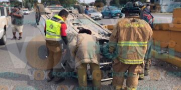 Madre e hija resultan lesionadas tras volcadura en Ciudad Victoria